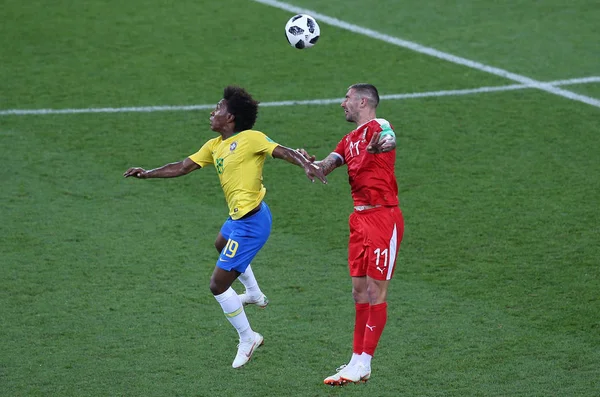 2018 モスクワ ロシア語 Willian サッカーの Fifa ワールド カップ ロシア 2018 — ストック写真