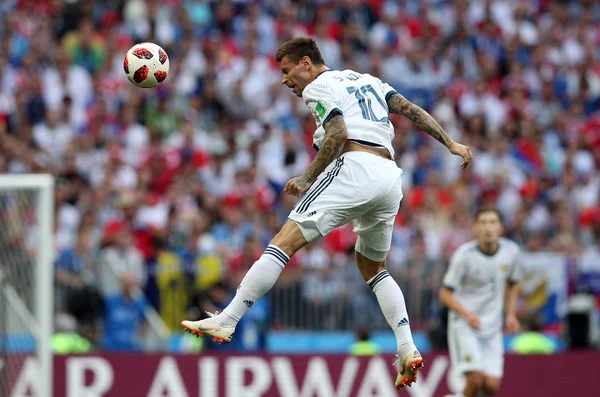 2018 Moscow Rússia Smolov Ação Durante Copa Mundo Fifa Rússia — Fotografia de Stock