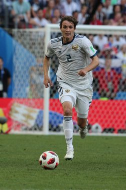 01.07.2018. Moskova, Rusya: Fernandes eylem sırasında FIFA Dünya Kupası Rusya 2018, sekizlik İspanya Vs Rusya Moskova'da Lujniki Stadyumu arasındaki final futbol maçını.