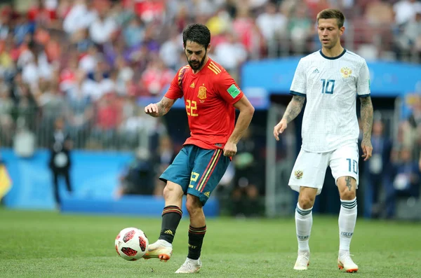 2018 Fifa 러시아 2018 행동에 모스크바 러시아 Isco 마지막 축구의 — 스톡 사진