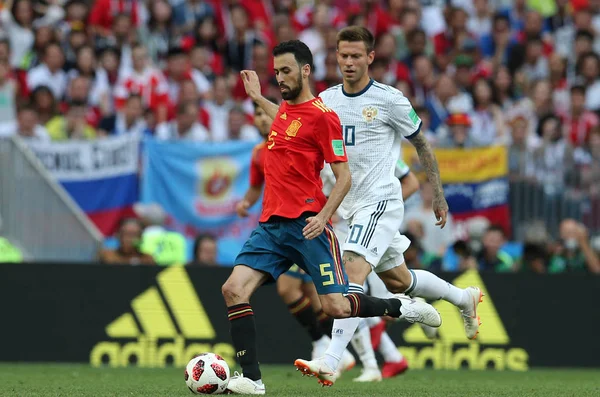 2018 Moscou Russie Sergio Busquets Action Lors Coupe Monde Fifa — Photo