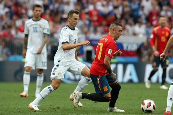 2018 Moscú Rusia Iago Aspas Acción Durante Copa Mundial Fifa — Foto de Stock