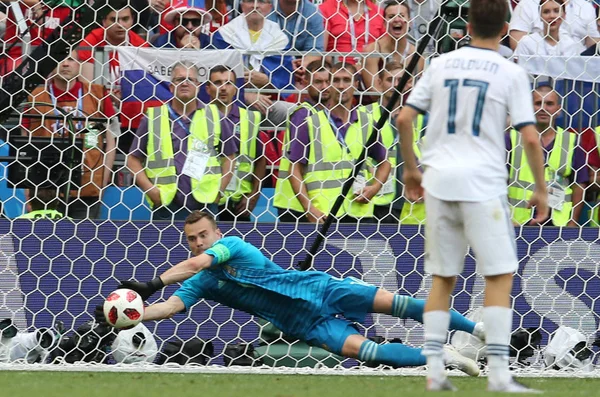 2018 Moscow Rússia Akinfeev Ação Durante Copa Mundo Fifa Rússia — Fotografia de Stock