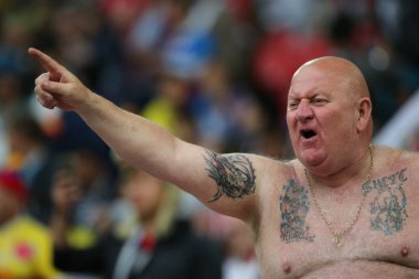 03.07.2018. Moskova, Rusya: Jos Pekerman yuvarlak 16 FIFA Dünya Kupası Rusya 2018 futbol sırasında Kolombiya Vs İngiltere'de Spartak Stadyumu arasında eşleme.