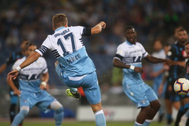 Rome, İtalya - 18 Ağustos 2018: Serie A: Ciro hareketsiz S.S. Lazio Vs Napoli Roma Stadio Olimpico İtalyan Serie A maçı sırasında eylem