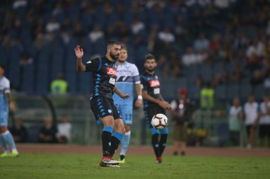 Rome, İtalya - 18 Ağustos 2018: Serie A: S.S. Lazio Vs Napoli Roma Stadio Olimpico İtalyan Serie A maçı sırasında eylem