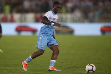 Rome, İtalya - 18 Ağustos 2018: Serie A: Bastos S.S. Lazio Vs Napoli Roma Stadio Olimpico İtalyan Serie A maçı sırasında eylem