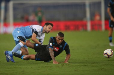 Rome, İtalya - 18 Ağustos 2018: Serie A: Allan S.S. Lazio Vs Napoli Roma Stadio Olimpico İtalyan Serie A maçı sırasında eylem