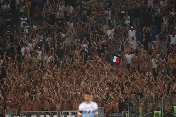Rome Italië Augustus 2018 Serie Napoli Fans Tribunes Tijdens Italiaanse — Stockfoto