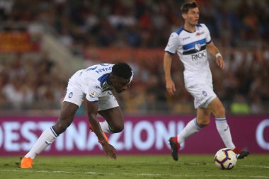 Rome, İtalya - 27 Ağustos 2018: Stadio Olimpico, Roma, İtalya. Serie A: Zapata A.S. Roma V Atalanta Roma Stadio Olimpico İtalyan Serie A maçı sırasında eylem