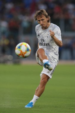 Roma vs Real Madrid Roma Olimpic Stadyumu'nda Dostluk Maçı olarak, İtalya