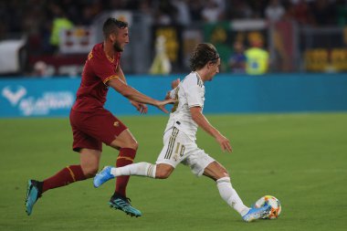 Roma vs Real Madrid Roma Olimpic Stadyumu'nda Dostluk Maçı olarak, İtalya