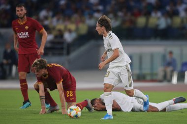 Roma vs Real Madrid Roma Olimpic Stadyumu'nda Dostluk Maçı olarak, İtalya