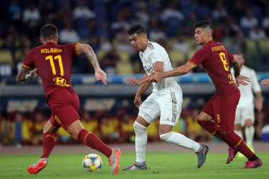 Roma vs Real Madrid Roma Olimpic Stadyumu'nda Dostluk Maçı olarak, İtalya
