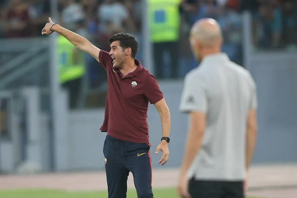 COMO ROMA VS REAL MADRID EN PARTIDO DE Futbol AMIGO EN ESTADIO OLÍPICO EN ROMA, ITALIA —  Fotos de Stock