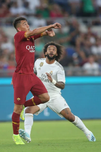 COMO ROMA VS REAL MADRID EN PARTIDO DE Futbol AMIGO EN ESTADIO OLÍPICO EN ROMA, ITALIA —  Fotos de Stock