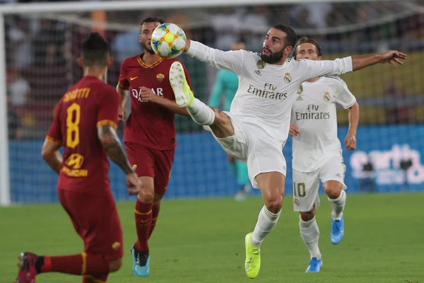 COMO ROMA VS REAL MADRID EN PARTIDO DE Futbol AMIGO EN ESTADIO OLÍPICO EN ROMA, ITALIA —  Fotos de Stock