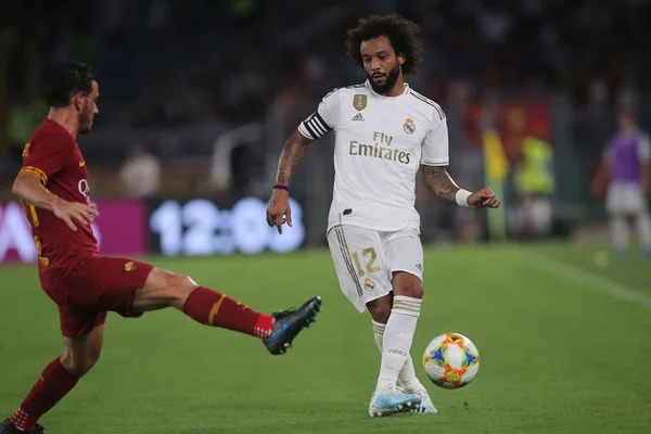 COMO ROMA VS REAL MADRID EN PARTIDO DE Futbol AMIGO EN ESTADIO OLÍPICO EN ROMA, ITALIA —  Fotos de Stock