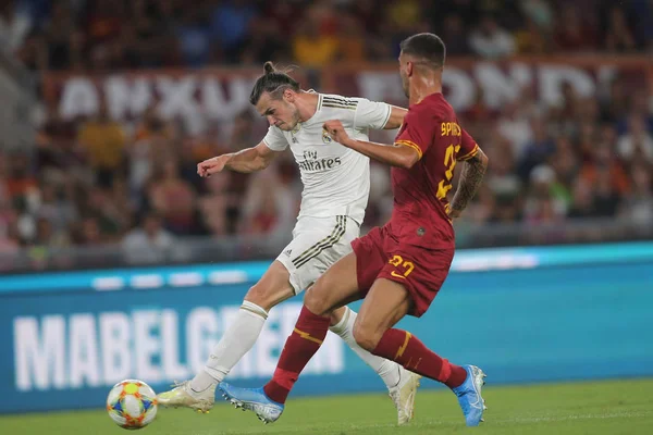 COMO ROMA VS REAL MADRID EN PARTIDO DE Futbol AMIGO EN ESTADIO OLÍPICO EN ROMA, ITALIA —  Fotos de Stock