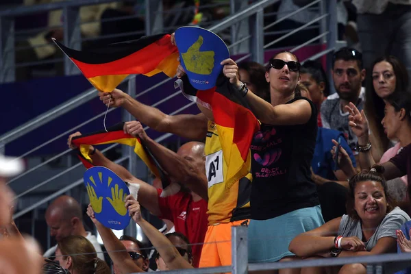 Circuito Mundial Roma Beach Volley Finals 2018 / 2019 - Semifinales Femeninas Suiza v Alemania — Foto de Stock