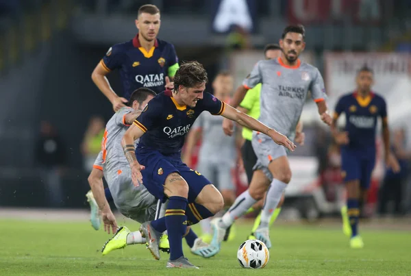 UEFA Europa League Soccer Match: jako Roma vs Istanbul Basaksehir, Rzym, Włochy-19 Wrzesień 2019 — Zdjęcie stockowe