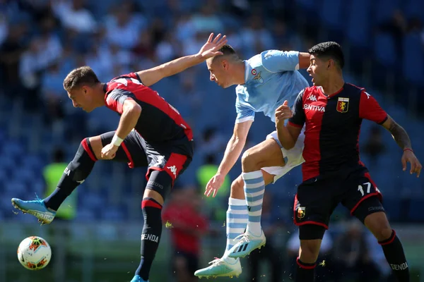 Fotbalový zápas: SS Lazio vs Janov, Řím, Itálie-29. září 2019 — Stock fotografie