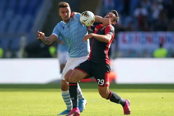 SERIE A SOCCER MATCH: SS LAZIO VS GENOA, ROMA, ITALIA - 29 SETTEMBRE 2019 — Foto Stock