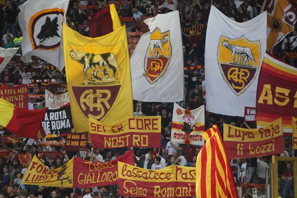 SERIE A SOCCER MATCH: AS ROMA VS ATALANTA, ROME, ITALY - 22 SEPTEMBER 2019 — Stock Photo, Image