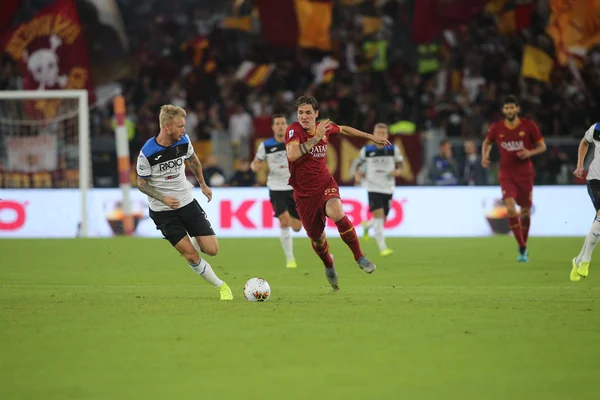 Fotbalový zápas: romská vs Atalanta, Řím, Itálie-22. září 2019 — Stock fotografie