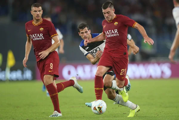 SERIE A SOCCER MATCH: AS ROMA VS ATALANTA, ROMA, ITALIA - 22 DE SEPTIEMBRE DE 2019 — Foto de Stock