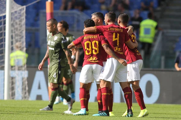 Serie A Soccer Match: As Roma Vs Cagliari, Rzym, Włochy - 06 października 2019 — Zdjęcie stockowe