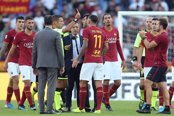 SERIE A SOCCER MATCH: AS ROMA VS CAGLIARI, ROMA, ITALY - 06 OTTOBRE 2019 — Foto Stock