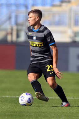 Roma, İtalya - 04 / 10 / 2020: N.Barella (Inter) İtalya Serisi 20 / 21 futbol karşılaşmasında SS Lazio ile FC Inter arasında Roma Olimpiyat Stadyumu 'nda oynanacak.
