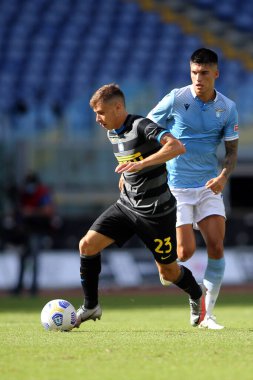 Roma, İtalya - 04 / 10 / 2020: N.Barella (Inter) İtalya Serisi 20 / 21 futbol karşılaşmasında SS Lazio ile FC Inter arasında Roma Olimpiyat Stadyumu 'nda oynanacak.