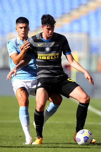 Roma Italia 2020 Joaquin Correa Bastoni Inter Den Italienske Serie – stockfoto