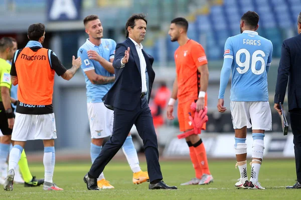 โรม ตาล 2020 Simone Inzaghi Lazio ปลายซ ตาล การแข ตบอลระหว — ภาพถ่ายสต็อก