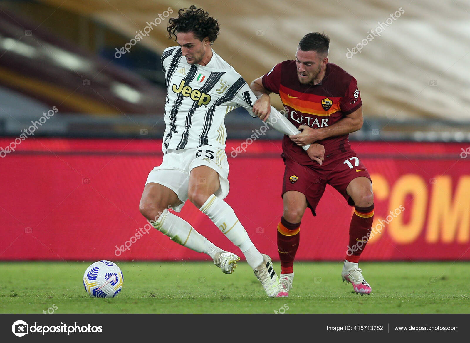 Rom Italien 2020 Rabiot Juventus Leonardo Spinazzola Roma Aktion Wahrend Redaktionelles Stockfoto C M Iacobucci Tiscali It 415713782