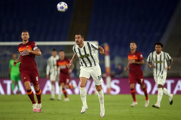 Roma, İtalya - 27 / 09 / 2020: L.BONUCCI (JUVENTUS) İtalyan Serie A ligi 20 / 21 'de Roma ve FC Juventus arasında Roma Olimpiyat Stadyumu' nda oynanan karşılaşmada
