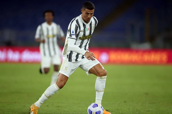 Rome Italie 2020 Cr7 Cristiano Ronaldo Juventus Action Lors Match — Photo