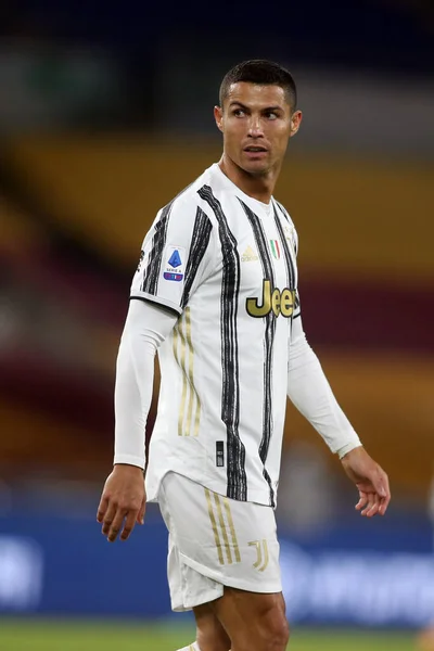Rome Italie 2020 Cr7 Cristiano Ronaldo Juventus Action Lors Match — Photo
