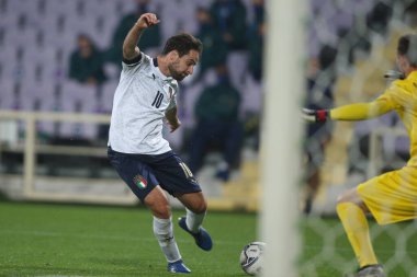 Florence 07 / 10 / 2020: GIACOMO BONAVENTURA (ITALY), Floransa 'daki Artemio Franchi stadyumunda İtalya ile Moldova arasında oynanan dostluk karşılaşmasında.
