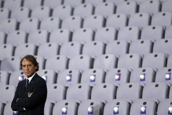 Florencia 2020 Mancini Italia Durante Entrenamiento Del Equipo Italia Antes — Foto de Stock