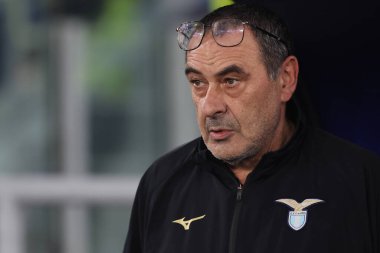 Roma, İtalya 01.03.2024: İtalyan Serisi A TIM 2023-2024 futbol karşılaşması sırasında Lazio Sarri Roma Olimpiyat Stadyumu 'nda SS LAZIO' ya karşı AC MILAN.