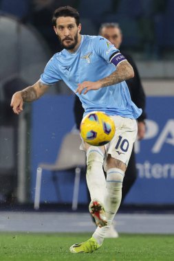 Roma, İtalya 01.03.2024: İtalyan Serie A TIM 2023-2024 futbol karşılaşmasında Luis Alberto Roma Olimpiyat Stadyumu 'nda SS LAZIO' ya karşı AC MILAN.