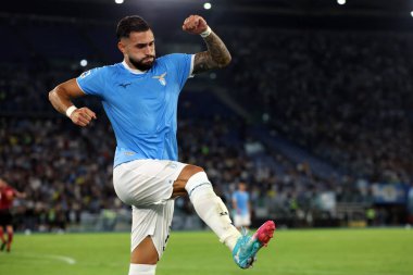 Roma, İtalya 31 Ağustos 2025: Lazio 'lu Taty Castellanos golü attı ve Serie A Enilive 2025-2026, 2. gün, SS Lazio ve Hellas Verona arasında Olimpiyat Stadyumu' nda oynanan futbol karşılaşmasında takımla birlikte kutladı..