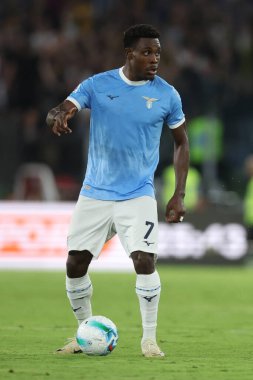 Roma, İtalya 31 Ağustos 2025: Lazio 'lu Dele-Bashiru, SS Lazio ile Hellas Verona arasındaki 2025-2026 Serie A Enilive maçı sırasında Olimpiyat Stadyumu' nda görüldü..