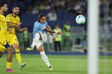 Roma, İtalya 31 Ağustos 2025: Serie A Enilive 2025-2026, 2. gün, SS Lazio ve Hellas Verona arasında Olimpiyat Stadyumu 'nda oynanan futbol karşılaşması.