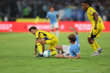 Roma, İtalya 31 Ağustos 2025: Serie A Enilive 2025-2026, 2. gün, SS Lazio ve Hellas Verona arasında Olimpiyat Stadyumu 'nda oynanan futbol karşılaşması.