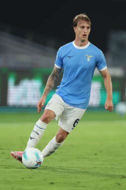 Roma, İtalya 31 Ağustos 2025: Lazio 'lu Nicolo Rovella, SS Lazio ile Hellas Verona arasındaki 2025-2026 Serie A Enilive maçı sırasında Olimpiyat Stadyumu' nda görüldü..