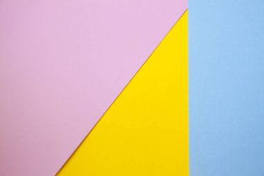 Pembe, mavi ve sarı pastel ile arka plan boşluk tasarımınız için. Boş renkli yatay banner